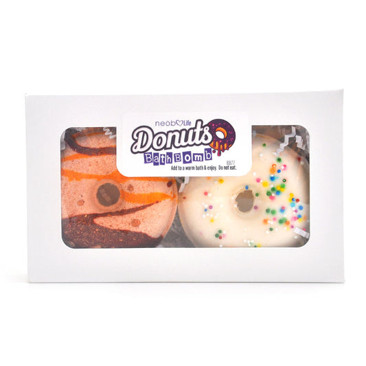 neōb Life 2pk Donut Bath Bombs: Vanilla & Peach