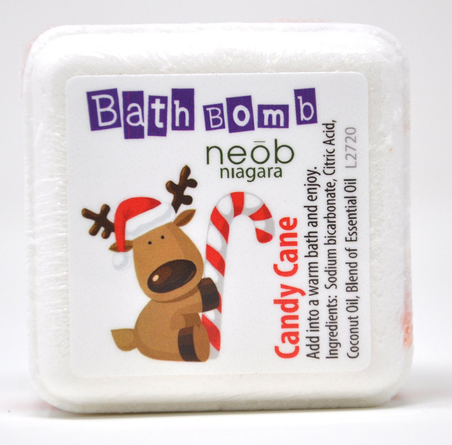 Candy Cane Bath Bomb