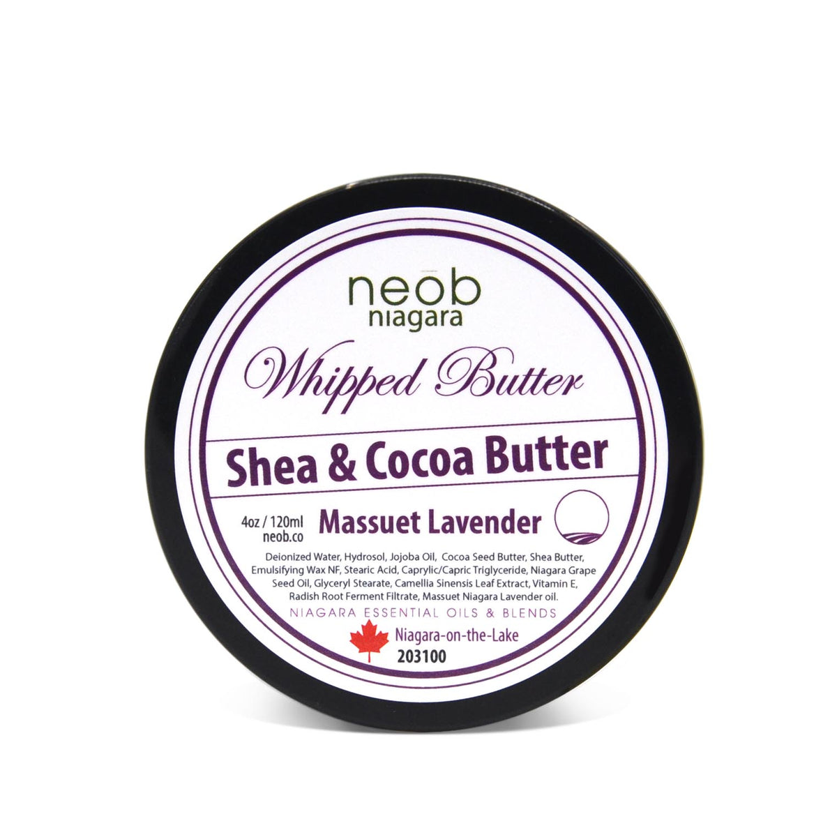 Neob Massuet Lavender Shea and Cocoa Butter 120ml – neob niagara